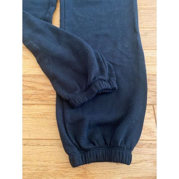 Treasure & Bond women's black fleece elastic waist and ankle pockets pants sz M - Picture 2 of 10